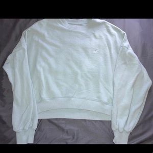 Hollister light teal crop sweatshirt XS